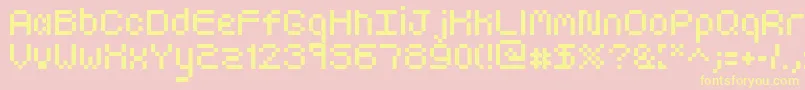 GoldyroundNormal Font – Yellow Fonts on Pink Background
