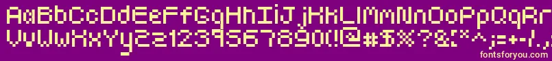 GoldyroundNormal Font – Yellow Fonts on Purple Background
