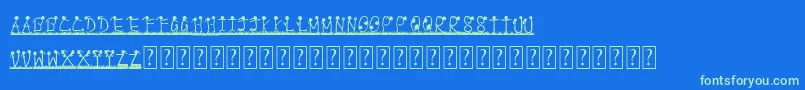 PappuPassHoGaya Font – Green Fonts on Blue Background