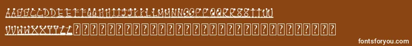 フォントPappuPassHoGaya – 茶色の背景に白い文字