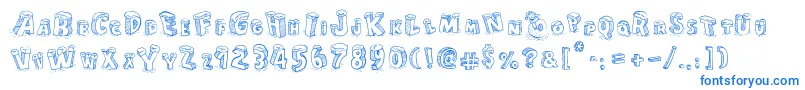 CartoonBlocksChristmas Font – Blue Fonts on White Background