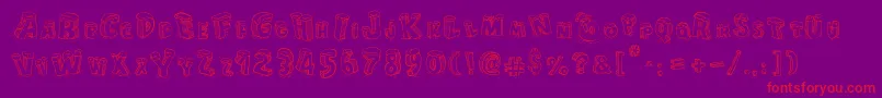Weitere Informationen zur CartoonBlocksChristmas-Schriftart CartoonBlocksChristmas-Schriftart – Rote Schriften auf violettem Hintergrund