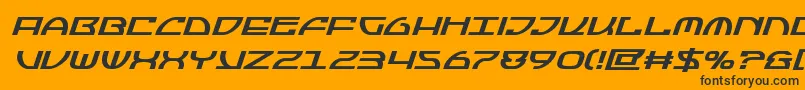 Jumptroopsboldital Font – Black Fonts on Orange Background