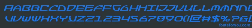 Jumptroopsboldital Font – Blue Fonts on Black Background