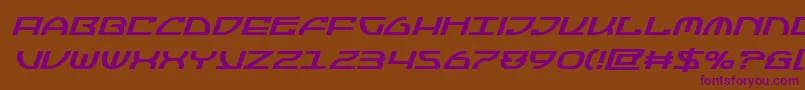 Jumptroopsboldital Font – Purple Fonts on Brown Background