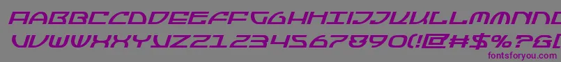 Jumptroopsboldital Font – Purple Fonts on Gray Background