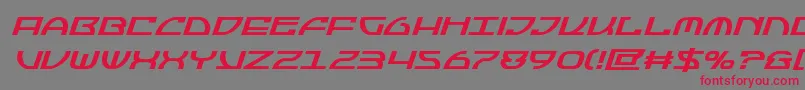 Шрифт Jumptroopsboldital – красные шрифты на сером фоне