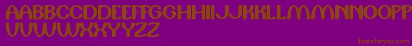 PlayTheGame Font – Brown Fonts on Purple Background