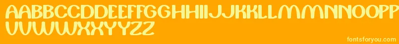 PlayTheGame Font – Yellow Fonts on Orange Background