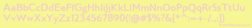 Gilliusadfno2Bold Font – Pink Fonts on Yellow Background