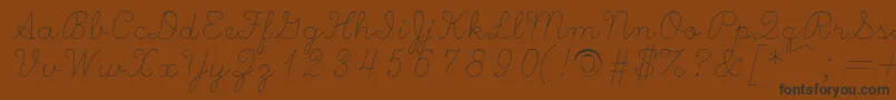 Scripts Font – Black Fonts on Brown Background