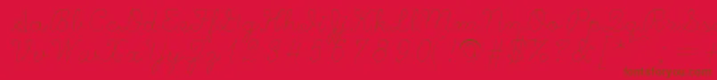 Scripts Font – Brown Fonts on Red Background