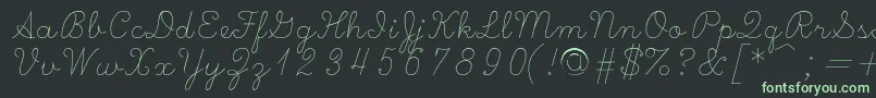 フォントScripts – 黒い背景に緑の文字