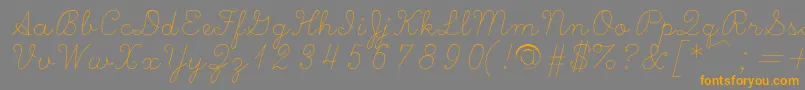Шрифт Scripts – оранжевые шрифты на сером фоне