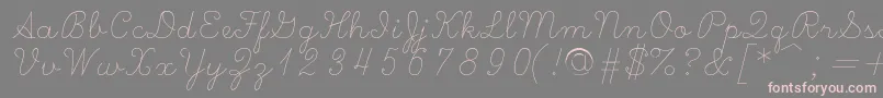 フォントScripts – 灰色の背景にピンクのフォント