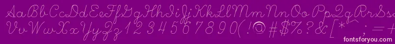 Scripts Font – Pink Fonts on Purple Background