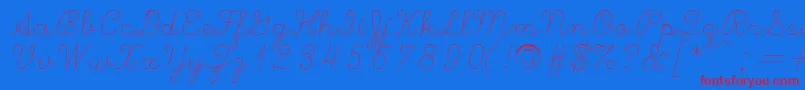 More about Scripts Font Scripts Font – Red Fonts on Blue Background