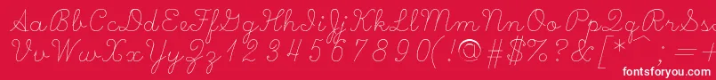 Scripts-fontti – valkoiset fontit punaisella taustalla