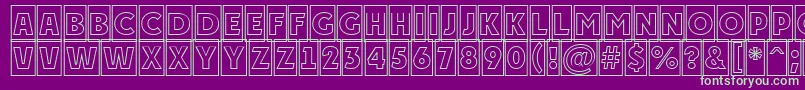 APlakattitulcmotl Font – Green Fonts on Purple Background