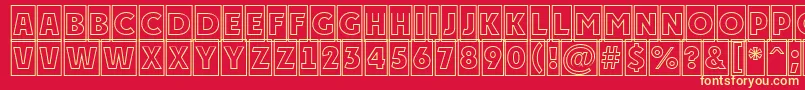 APlakattitulcmotl Font – Yellow Fonts on Red Background