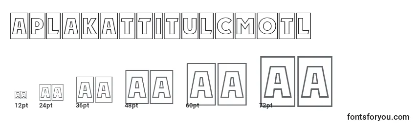 Размеры шрифта APlakattitulcmotl