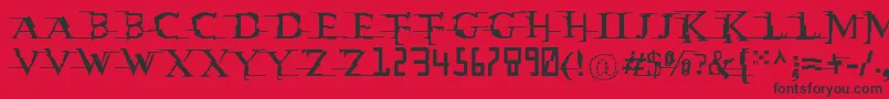 フォントMatrixc – 赤い背景に黒い文字