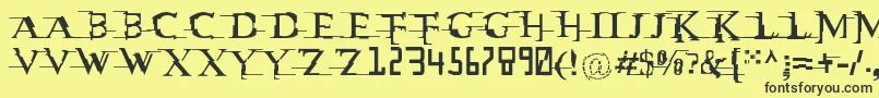 Matrixc Font – Black Fonts on Yellow Background