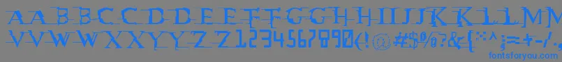 Matrixc Font – Blue Fonts on Gray Background