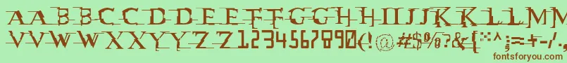 Matrixc Font – Brown Fonts on Green Background