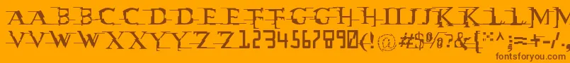 Matrixc Font – Brown Fonts on Orange Background