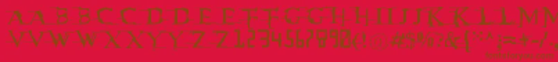 Matrixc Font – Brown Fonts on Red Background