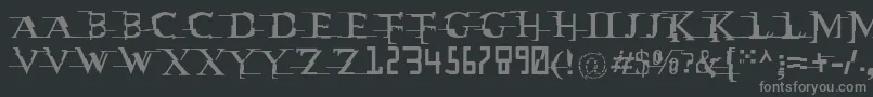 Matrixc-fontti – harmaat kirjasimet mustalla taustalla