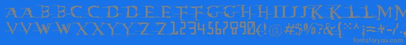 Matrixc Font – Gray Fonts on Blue Background