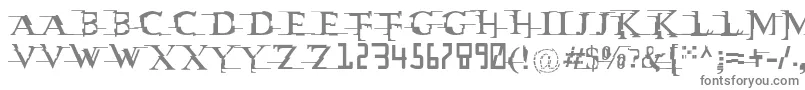 フォントMatrixc – 白い背景に灰色の文字