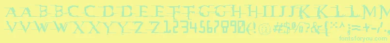 Шрифт Matrixc – зелёные шрифты на жёлтом фоне