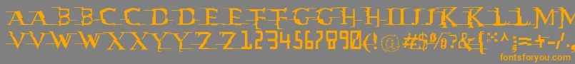 Matrixc Font – Orange Fonts on Gray Background