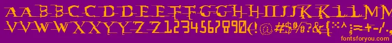 Matrixc Font – Orange Fonts on Purple Background