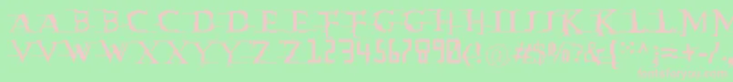 Matrixc Font – Pink Fonts on Green Background