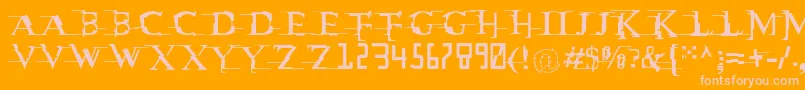 Matrixc-fontti – vaaleanpunaiset fontit oranssilla taustalla