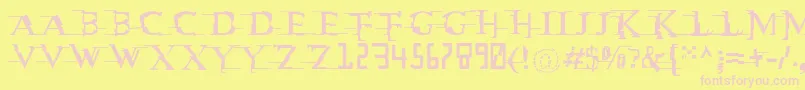 Matrixc Font – Pink Fonts on Yellow Background