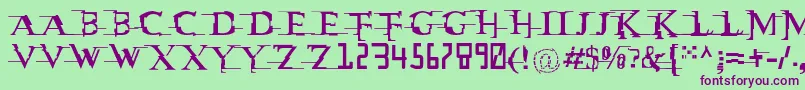Matrixc Font – Purple Fonts on Green Background