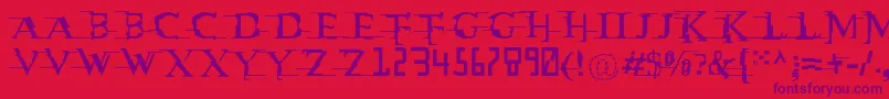 Matrixc Font – Purple Fonts on Red Background