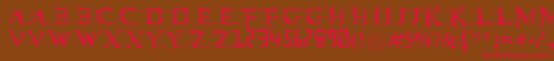 Matrixc Font – Red Fonts on Brown Background