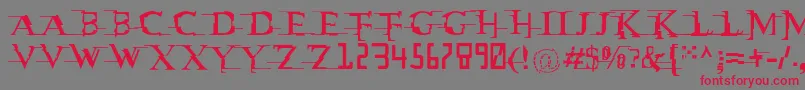 Matrixc Font – Red Fonts on Gray Background