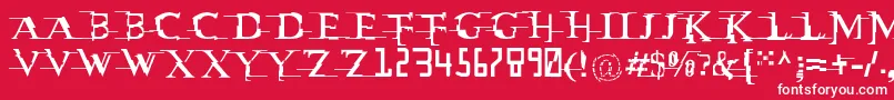 Matrixc Font – White Fonts on Red Background