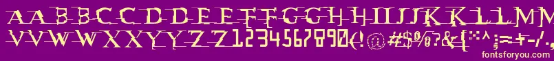 Matrixc Font – Yellow Fonts on Purple Background