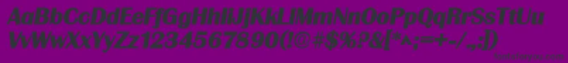 GrenoblelhBoldItalic Font – Black Fonts on Purple Background