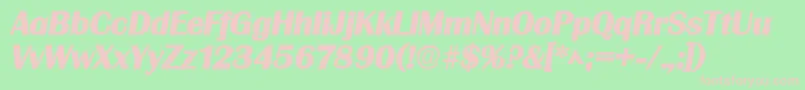 GrenoblelhBoldItalic Font – Pink Fonts on Green Background