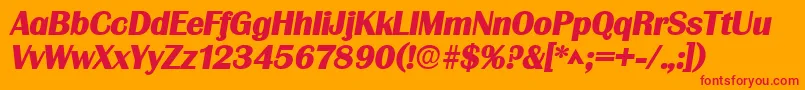 GrenoblelhBoldItalic Font – Red Fonts on Orange Background