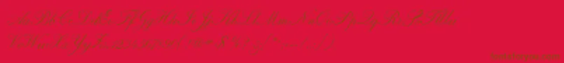 Saiba mais sobre a fonte Regencyscriptflf Fonte Regencyscriptflf – fontes marrons em um fundo vermelho